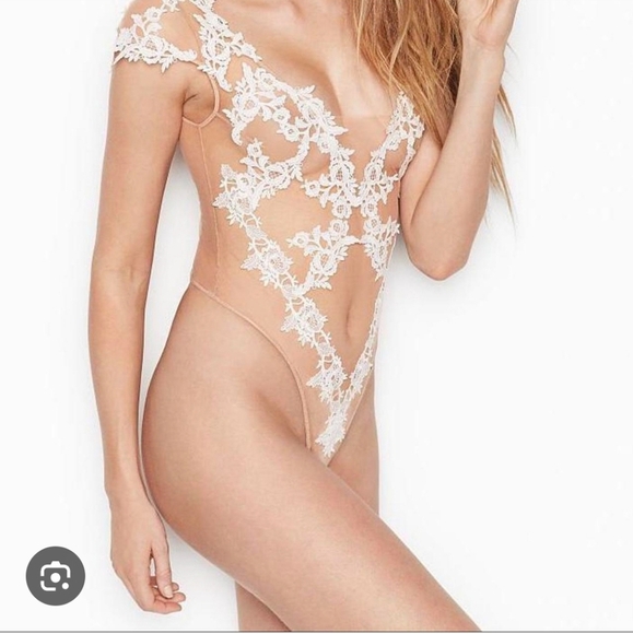 Victoria's Secret Other - Victoria's Secret White Lace Chemise Dream Angels‎ Size Small